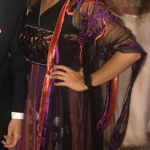 Black, orange, purple Indian suit